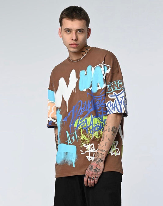 Graffiti Oversize T-Shirt - Black Side