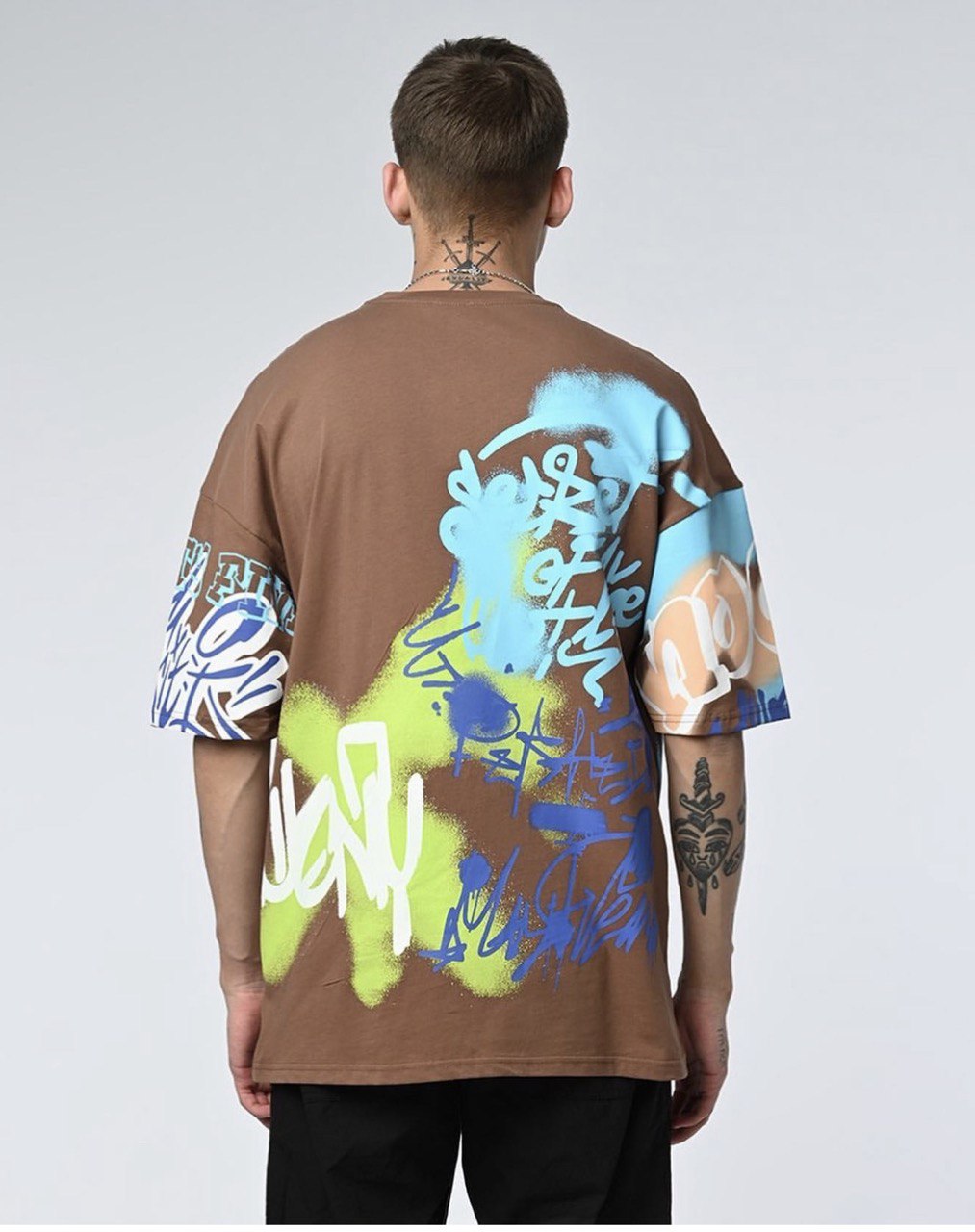 Graffiti Oversize T-Shirt - Black Side