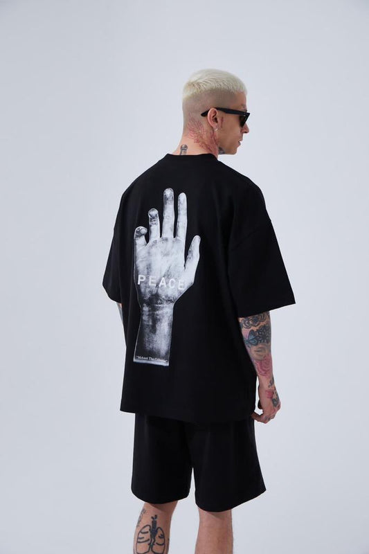 Peace Oversize T-Shirt - Black Side