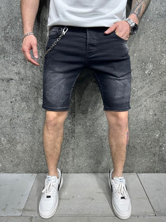 Denim Shorts - Black Side