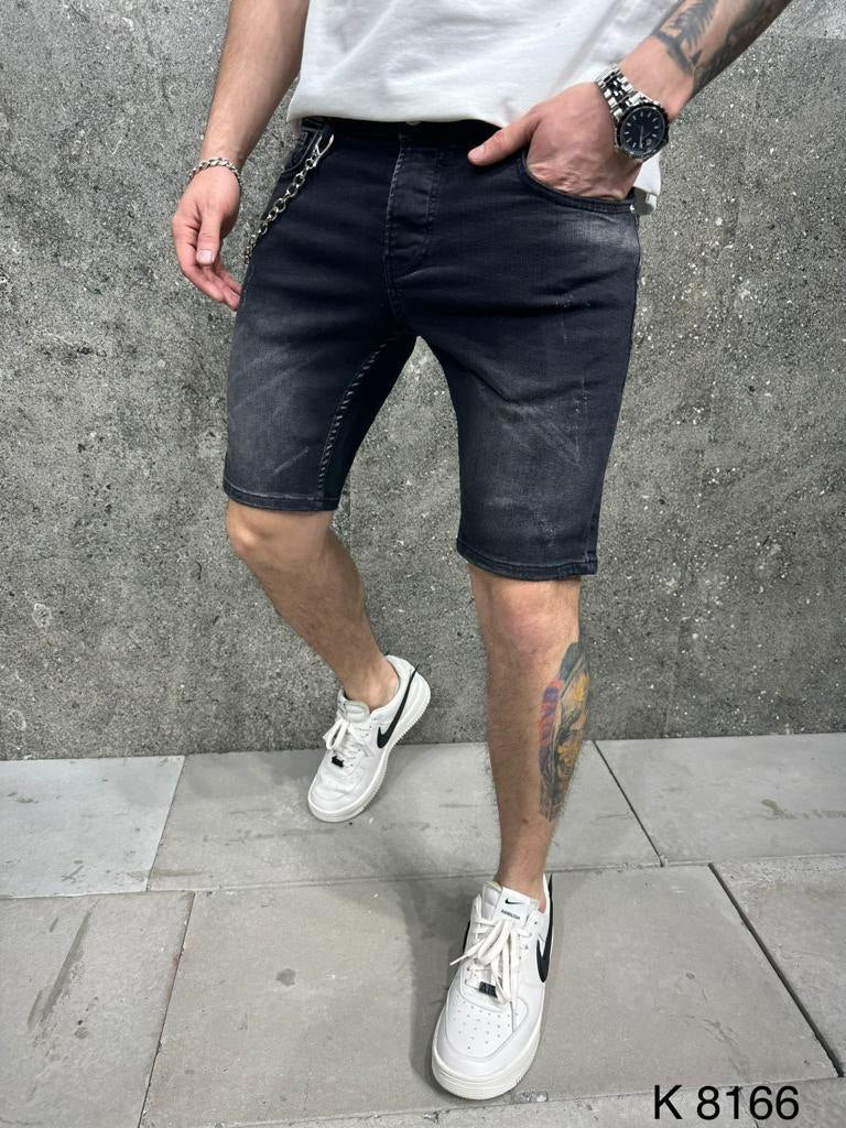 Denim Shorts - Black Side