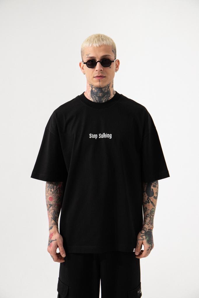 Stop Sulking Oversize T-Shirt - Black Side