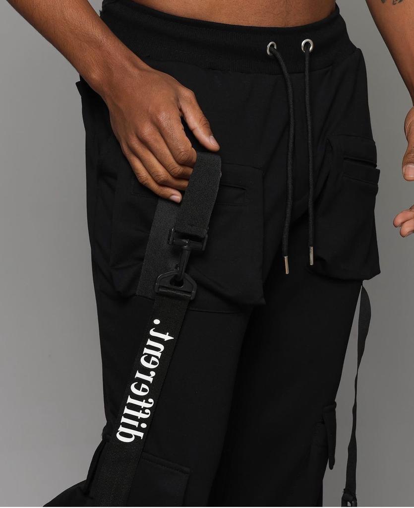 Different Cargo Cotton Pants - Black Side