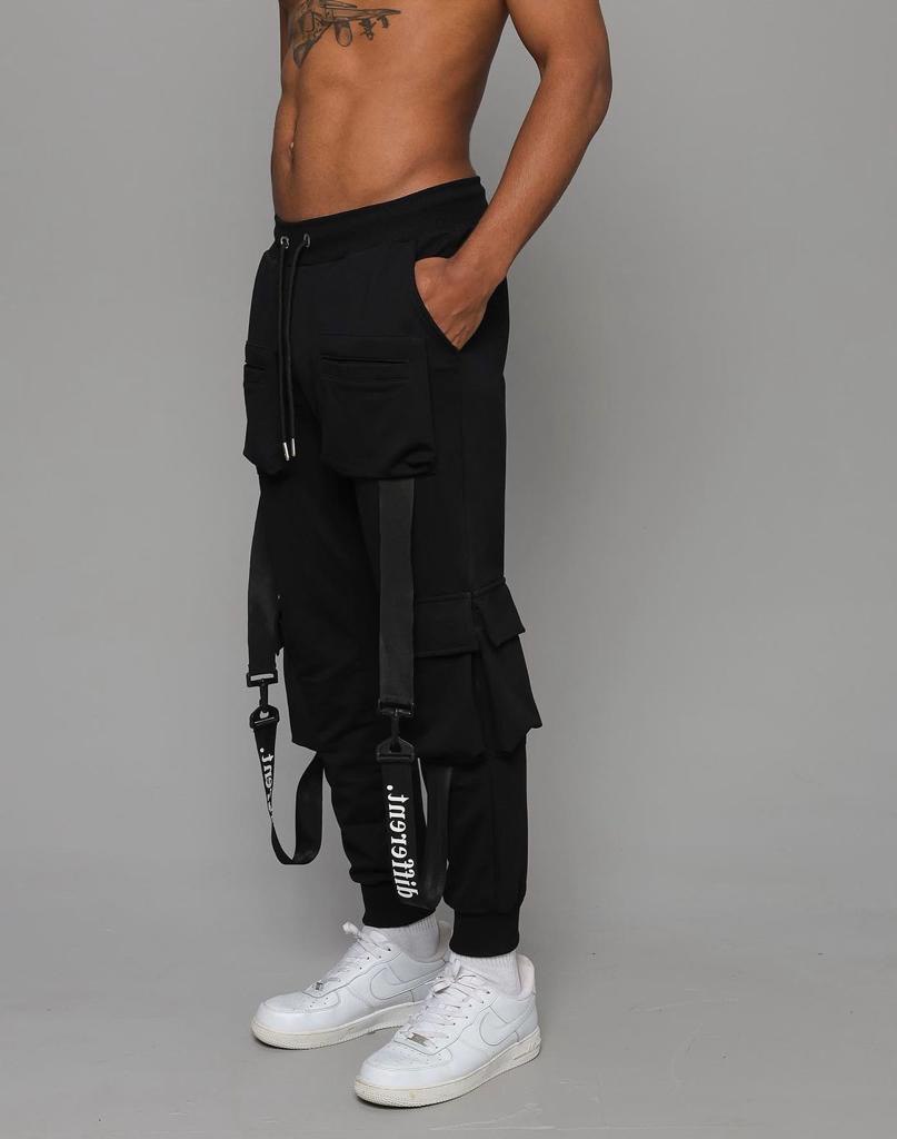 Different Cargo Cotton Pants - Black Side